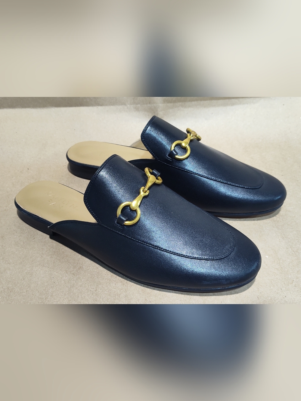 Kaitlyn Pan Aaliyah Buckled Mules Shoes Size 7